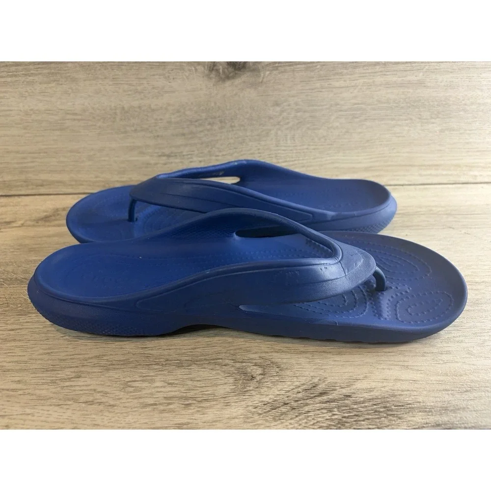 Crocs Classic Flip Flop Sandals Blue Slip On Casual Shoes Mens 9 Womens 11